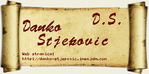 Danko Stjepović vizit kartica
